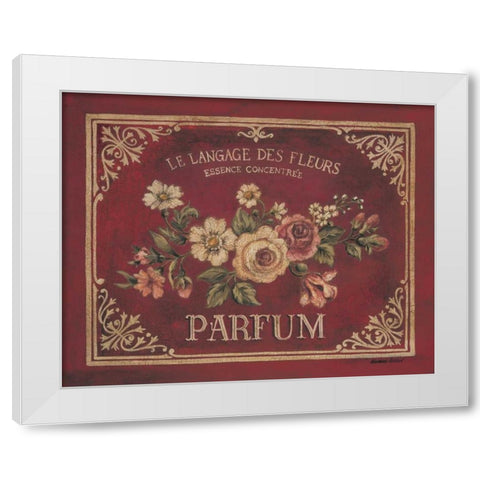 Parfum White Modern Wood Framed Art Print by Poloson, Kimberly