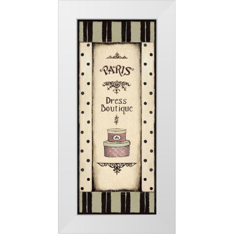 Hat Boxes White Modern Wood Framed Art Print by Poloson, Kimberly