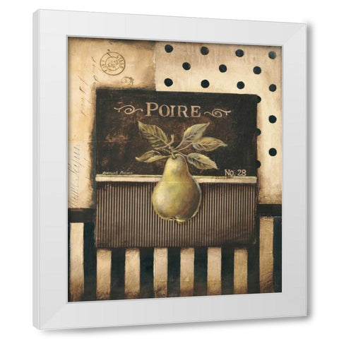 Poire White Modern Wood Framed Art Print by Poloson, Kimberly
