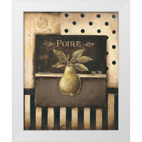 Poire White Modern Wood Framed Art Print by Poloson, Kimberly