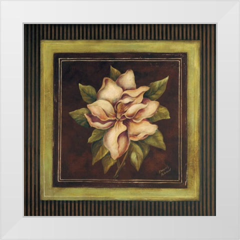 Magnolia II White Modern Wood Framed Art Print by Poloson, Kimberly