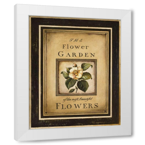Flower Garden I White Modern Wood Framed Art Print by Poloson, Kimberly