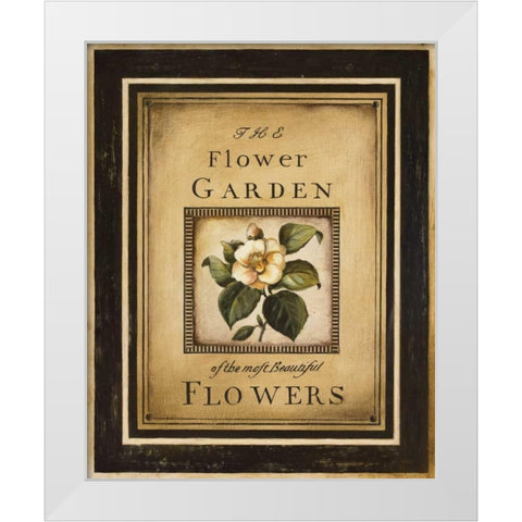 Flower Garden I White Modern Wood Framed Art Print by Poloson, Kimberly