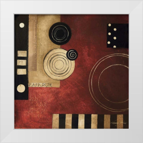 Radius II White Modern Wood Framed Art Print by Poloson, Kimberly