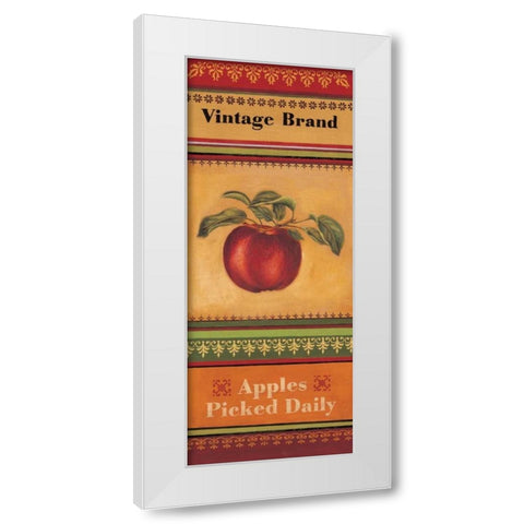 Apples Picked Daily White Modern Wood Framed Art Print by Poloson, Kimberly