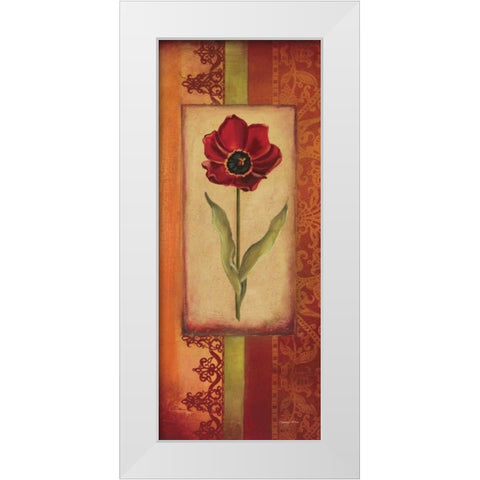 Mediterranean Tulip II White Modern Wood Framed Art Print by Poloson, Kimberly
