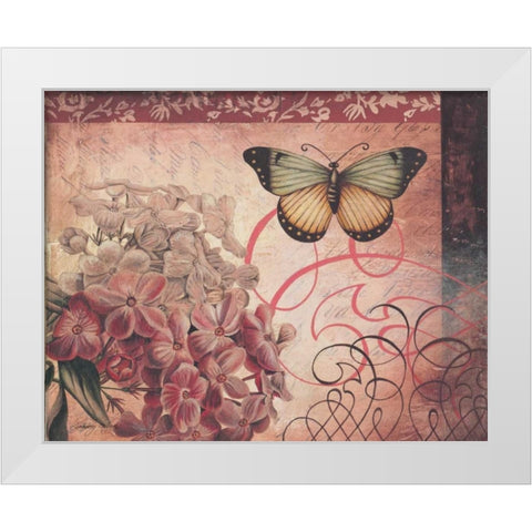 Le Rose a Monte II White Modern Wood Framed Art Print by Poloson, Kimberly