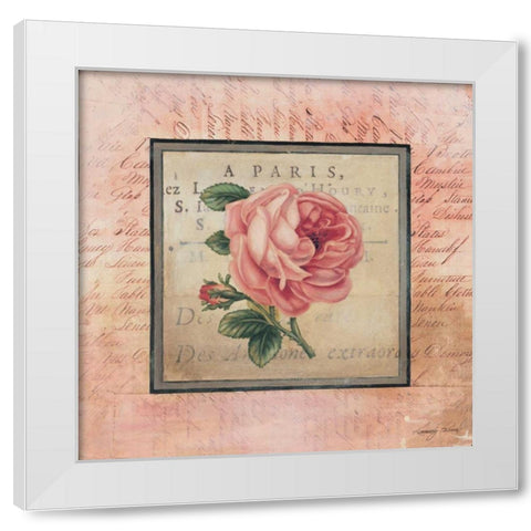 Blooming Paris I White Modern Wood Framed Art Print by Poloson, Kimberly