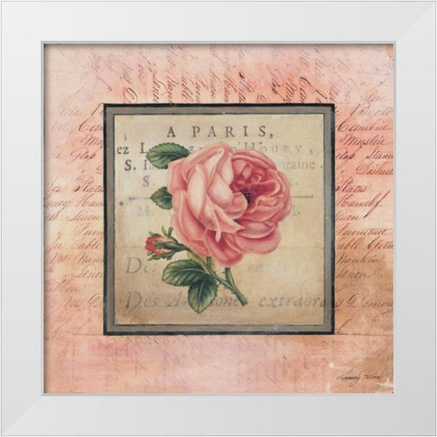 Blooming Paris I White Modern Wood Framed Art Print by Poloson, Kimberly