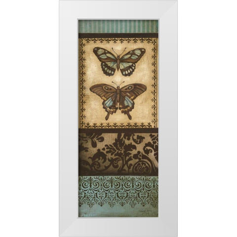 Around the Garden I White Modern Wood Framed Art Print by Poloson, Kimberly