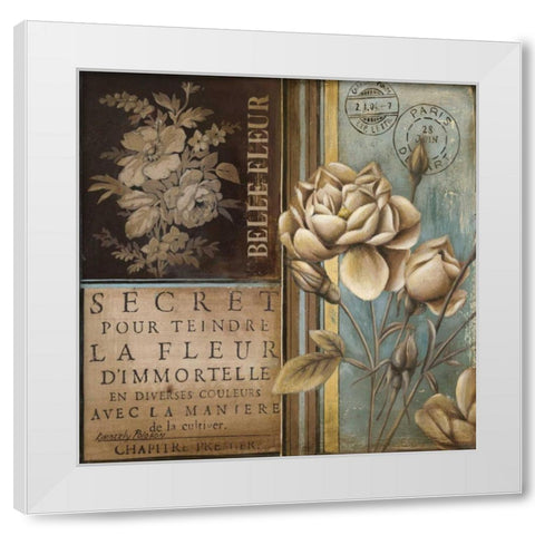 Belle Fleur I White Modern Wood Framed Art Print by Poloson, Kimberly