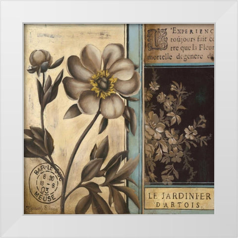 Belle Fleur II White Modern Wood Framed Art Print by Poloson, Kimberly