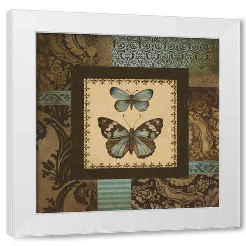 Butterfly Garden II White Modern Wood Framed Art Print by Poloson, Kimberly