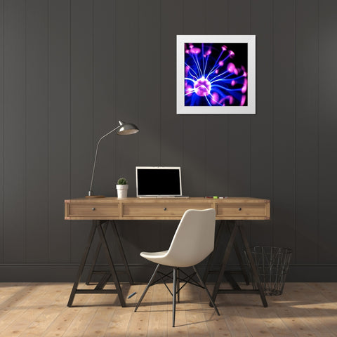 Electricity I White Modern Wood Framed Art Print by Burkhart, Monika
