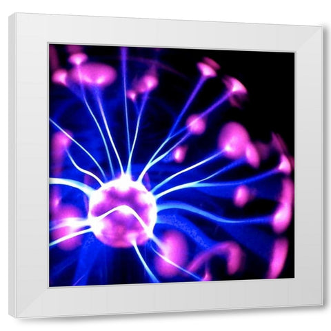 Electricity I White Modern Wood Framed Art Print by Burkhart, Monika