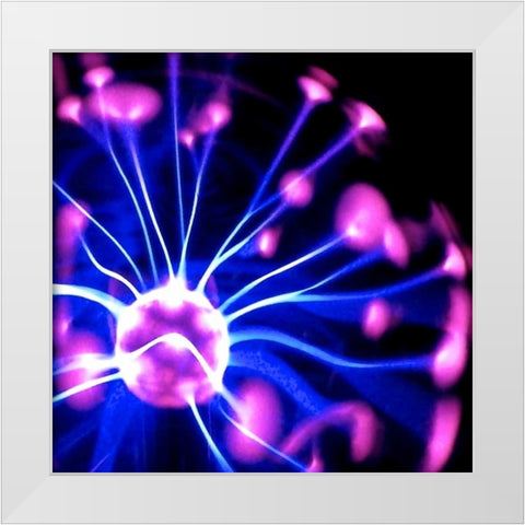 Electricity I White Modern Wood Framed Art Print by Burkhart, Monika