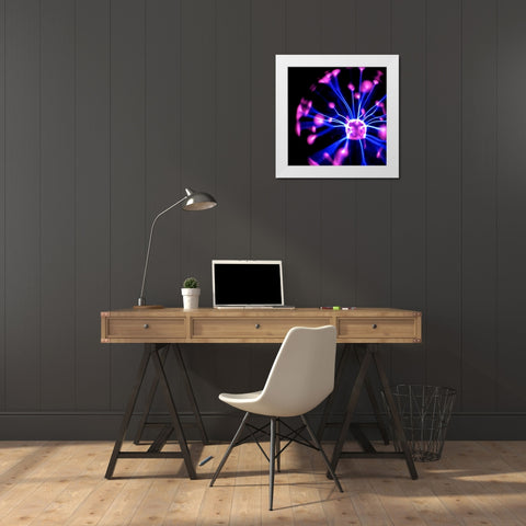 Electricity II White Modern Wood Framed Art Print by Burkhart, Monika