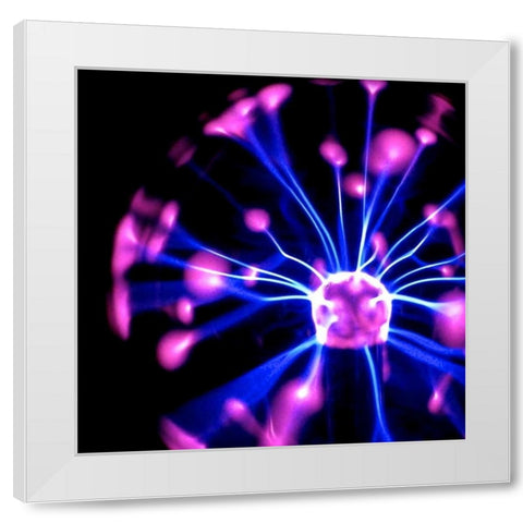 Electricity II White Modern Wood Framed Art Print by Burkhart, Monika
