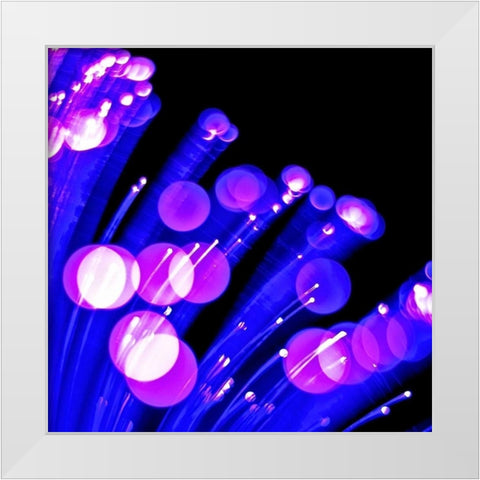 Moon Drops I White Modern Wood Framed Art Print by Burkhart, Monika