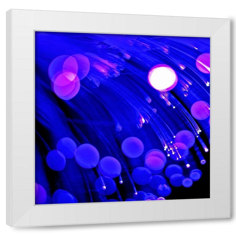 Moon Drops II White Modern Wood Framed Art Print by Burkhart, Monika