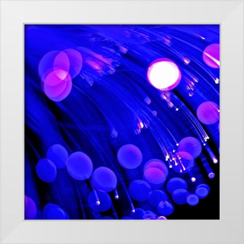 Moon Drops II White Modern Wood Framed Art Print by Burkhart, Monika