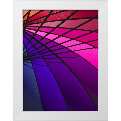 Rainglo II White Modern Wood Framed Art Print by Burkhart, Monika