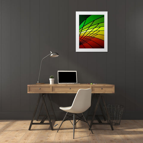 Curves of Color I White Modern Wood Framed Art Print by Burkhart, Monika