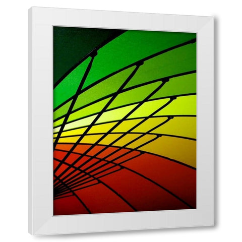 Curves of Color I White Modern Wood Framed Art Print by Burkhart, Monika