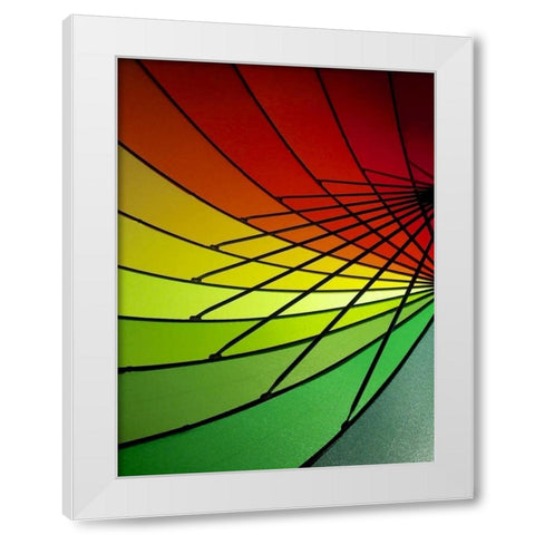Curves of Color II White Modern Wood Framed Art Print by Burkhart, Monika