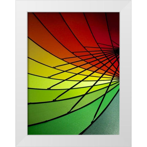 Curves of Color II White Modern Wood Framed Art Print by Burkhart, Monika