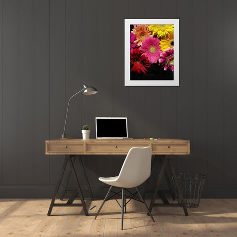 Spring Potpourri IV White Modern Wood Framed Art Print by Burkhart, Monika