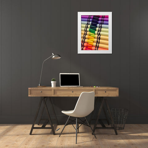 Color Crave II White Modern Wood Framed Art Print by Burkhart, Monika