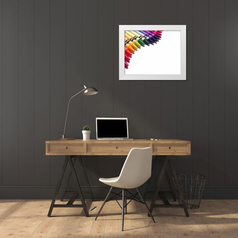 Color Crave III White Modern Wood Framed Art Print by Burkhart, Monika