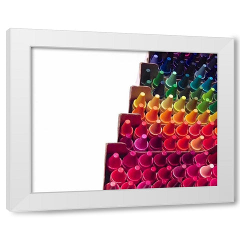 Color Crave IV White Modern Wood Framed Art Print by Burkhart, Monika