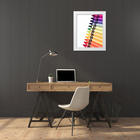 Color Crave V White Modern Wood Framed Art Print by Burkhart, Monika