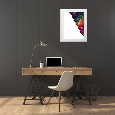 Color Crave VI White Modern Wood Framed Art Print by Burkhart, Monika