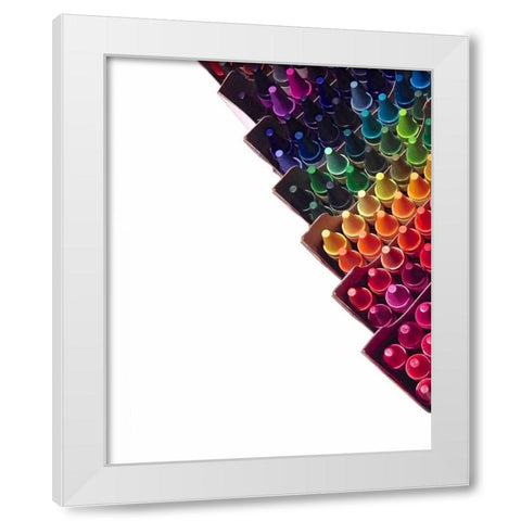 Color Crave VI White Modern Wood Framed Art Print by Burkhart, Monika