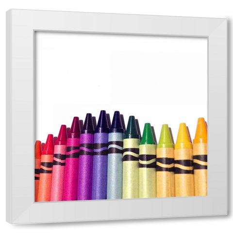 Color Crave VII White Modern Wood Framed Art Print by Burkhart, Monika