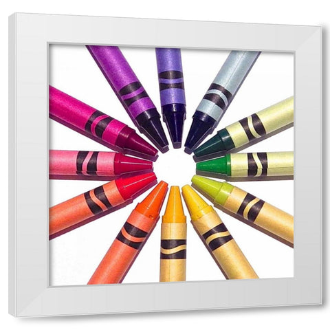 Color Crave VIII White Modern Wood Framed Art Print by Burkhart, Monika