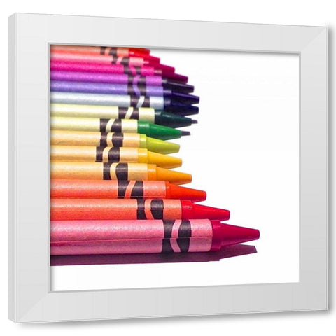 Color Crave IX White Modern Wood Framed Art Print by Burkhart, Monika