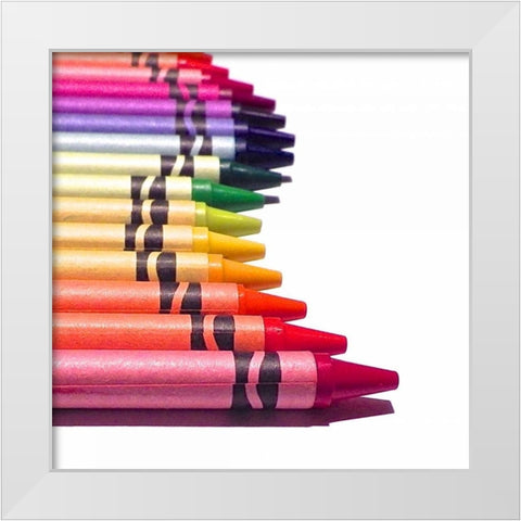 Color Crave IX White Modern Wood Framed Art Print by Burkhart, Monika