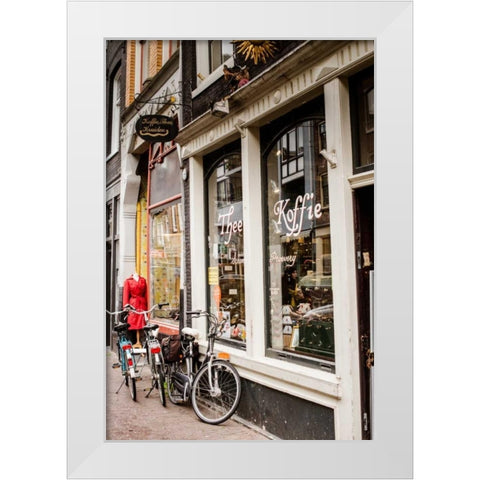 Amsterdam Storefront White Modern Wood Framed Art Print by Berzel, Erin