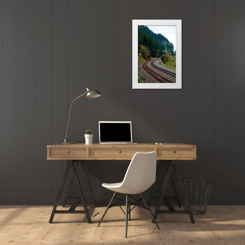 Union Pacific V White Modern Wood Framed Art Print by Berzel, Erin
