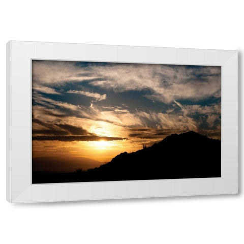 Sunset in Joshua Tree I White Modern Wood Framed Art Print by Berzel, Erin