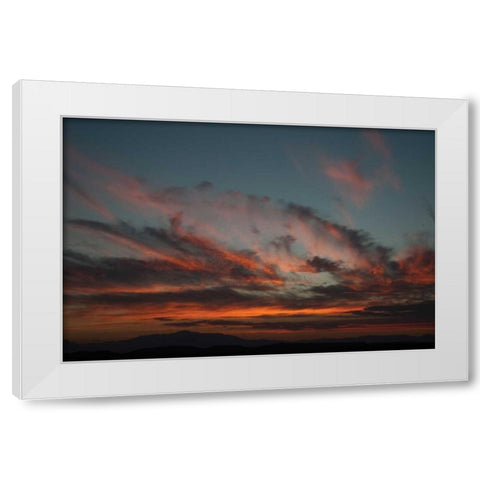 Cloudy Sunset I White Modern Wood Framed Art Print by Berzel, Erin