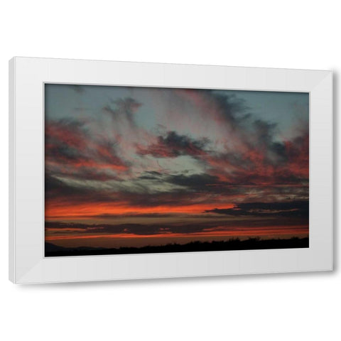 Cloudy Sunset II White Modern Wood Framed Art Print by Berzel, Erin