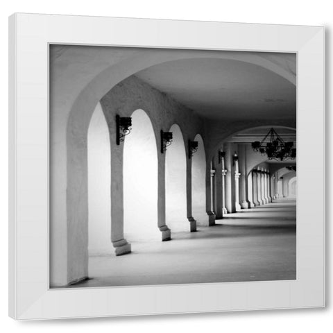 El Prado Square I White Modern Wood Framed Art Print by Berzel, Erin
