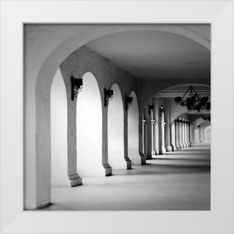 El Prado Square I White Modern Wood Framed Art Print by Berzel, Erin