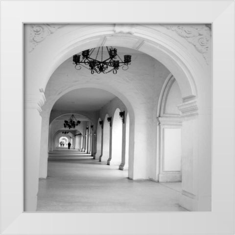 El Prado Square II White Modern Wood Framed Art Print by Berzel, Erin