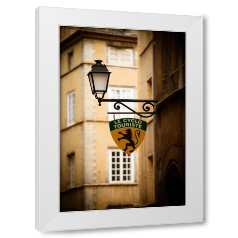 Le Cyclo in Lyon White Modern Wood Framed Art Print by Berzel, Erin